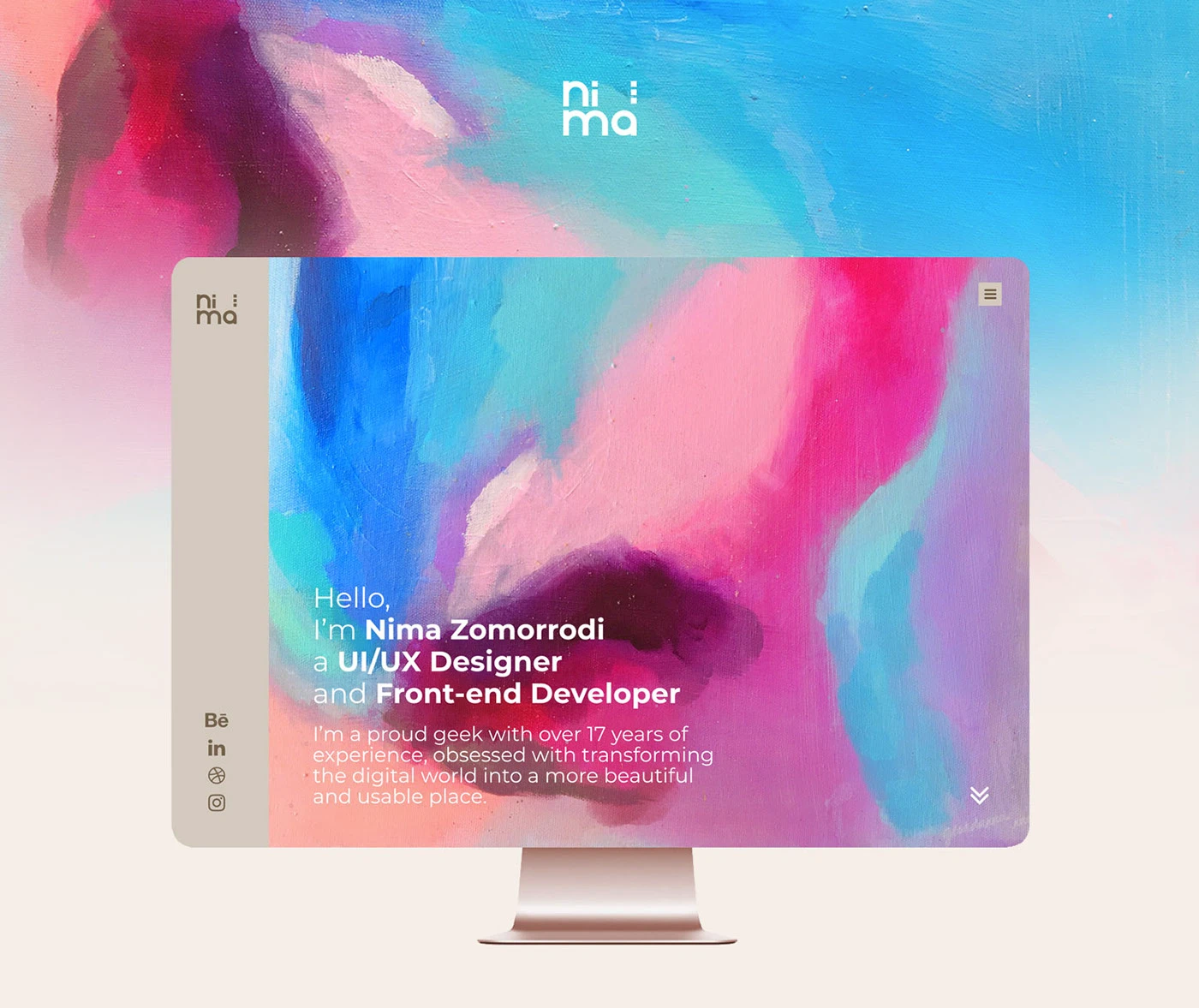 Nima Zomorrodi's Personal Website UI/UX Design
