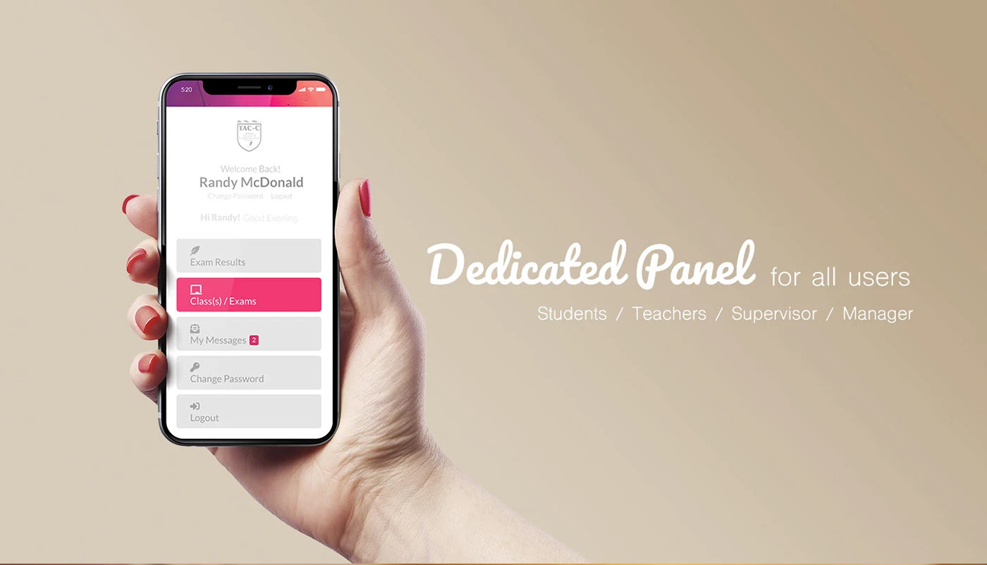 Student management web application - UI/UX